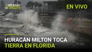 Huracán Milton EN VIVO el ciclón golpea con furia y avanza hacia el interior tras tocar tierra [upl. by Artinek963]