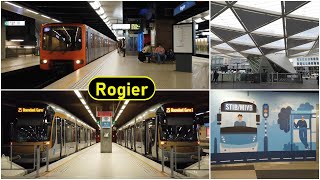 Metro Premetro Station Rogier  Brussels 🇧🇪  Walkthrough 🚶 [upl. by Adnat]