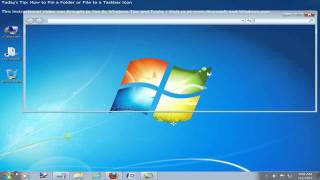 How to Pin a Folder or File to a Taskbar Icon in Windows 7 [upl. by Abeu906]