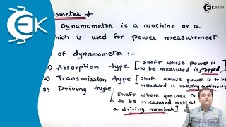 Dynamometer and Types of Dynamometers  Theory of Machine [upl. by Eisac4]