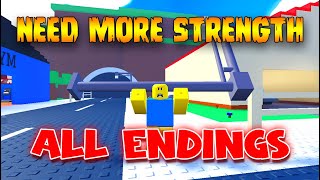 💪🏼NEED MORE STRENGTH💪🏼  ALL ENDINGS  Full Gameplay ROBLOX [upl. by Orv]