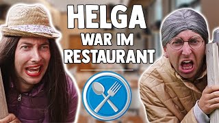 Helga amp Marianne  Helga im Restaurant😩🍴 [upl. by Alhak]