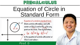 EQUATION OF CIRCLE IN STANDARD FORM  PROF D [upl. by Rosemary]