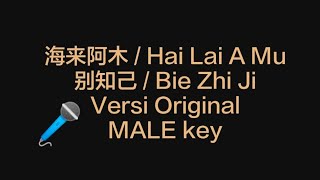 别知己  Bie Zhi Ji 海来阿木  Hai Lai A Mu Mandarin karaoke no vocal MALE key [upl. by Bartley]