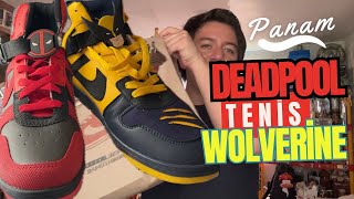 Tenis PANAM de DEADPOOL y WOLVERINE  UNBOXING 💯 Mexicano [upl. by Lacym652]