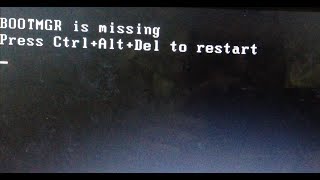 bootmgr is missing  solved fix [upl. by Ylagam]