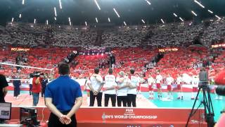 HYMN POLSKI przed finałem mistrzostw świata 2014 Polska  Brazylia [upl. by Anirav119]