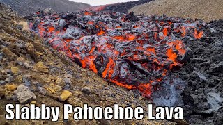 Lava at Geldingadalur Eruption Iceland [upl. by Poul]