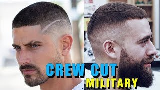 CREW CUT MILITARY Haircut For Men  Beautiful Channel [upl. by Bogoch]