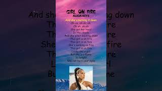 Alicia Keys  Girl on Fire Lyrics shorts [upl. by Yrro]