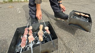 БАРХАТНЫЕ ТЯГИ МАНГАЛЫ ВЛОГ  BBQ SKATES VLOG  ШАШЛЫК НА РОЛИКАХ мангал шашлындос шашлычки [upl. by Zere]