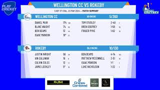 KFC Southern Cricket Association  KFC SCA 1st Grade  GRAND FINAL  Wellington CC v Rokeby [upl. by Amatruda]