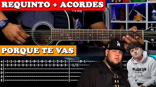 Tutorial  Porque te vas  Gabito Ballesteros ft Victor Cibrian  Requinto  Acordes  TABS [upl. by Hussey]