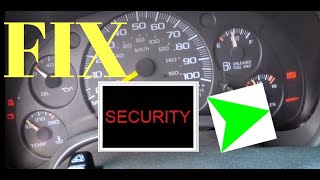 HOW TO FIX Security Light Flashing CRANK NO START Wont Start CHEVY GM PROBLEM SOLVED [upl. by Ardnoed]