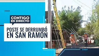 SOBRE UNA CASA El derrumbe de un poste en San Ramón por desgaste  Contigo en Directo [upl. by Eli]