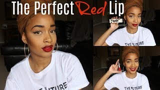 BEST Red Lip Tutorial for Darker Skin Tones  Ft Fenty Beauty Stunna Lip Paint [upl. by Nnahgiel569]