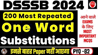 PYQ 82  200 previous year One Word Substitution  One word substitution for all competitive exams [upl. by Aleacim]