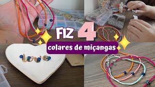 Produzindo colares de miçangas com strass [upl. by Ajam]