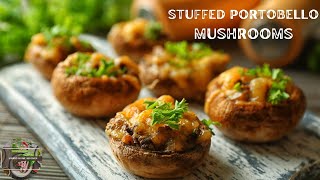 Stuffed Portobello Mushrooms with Spinach and Garlic Cream Cheese [upl. by Natek835]