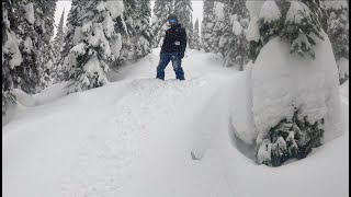 Snowboarding Deep Powder at Whitewater Ski Resort [upl. by Etnoid]