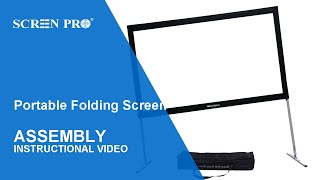 SCREENPRO Portable WaterproofIndoorOutdoorQuickFold Movie Screen Assembly Tutorial [upl. by Hugh]