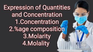 Analyticalchemistry Expression of Quantities and ConcentrationLecture 1 [upl. by Galen]