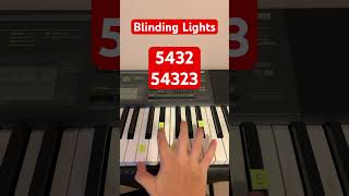 How To Play Blinding Lights By The Weeknd On Piano  Easy Piano Tutorial shorts [upl. by Rance]