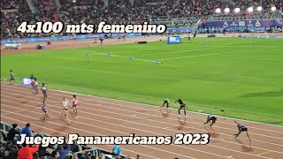 4x100m femenino Atletismo  Juegos Panamericanos Santiago 2023 [upl. by Imoian]