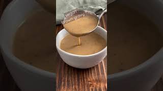 Vegan Brown Gravy Smooth savory and delicious Full recipe on serenetrailcom [upl. by Roz]