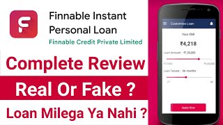 Finnable Instant Personal Loan App Review  Finnable Loan App Real Or Fake  Finnable Loan App [upl. by Aduh]