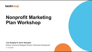 Nonprofit Marketing Plan Workshop [upl. by Ingelbert]