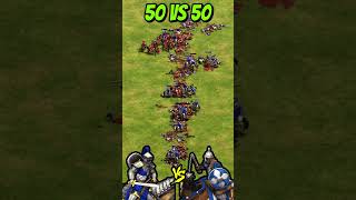 50 Elite Cataphracts vs 50 Elite Konniks AoE2 Shorts ageofempires gaming [upl. by Okiek]