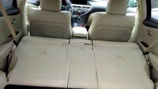 Lexus RX350Rear Split FoldingSliding Seat howto [upl. by Nittirb918]