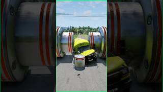 Buses Bollard Crash beamngdrive beamng beamngcrashes [upl. by Atteroc]