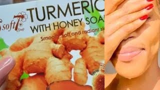 Soft 7 Tumeric Soap Best soap for acne spots hyperpigmentation and glowing skin [upl. by Aerdnaed]