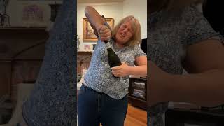 How to pop a corkFAIL champagne prosecco popacork popping poppingbottles cork fail [upl. by Akienat]