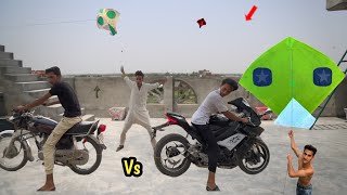 Kite Flying amp Havey Bike Vs Honda Challenge [upl. by Ivel]