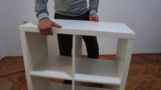 How to Assemble Ikea Kallax 4 Cubes Shelf [upl. by Nauwtna]