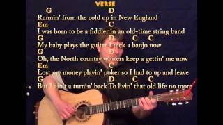 Wagon Wheel  Fingerstyle Guitar  GDEmC  Cover Lesson with Lyrics [upl. by Prudence809]