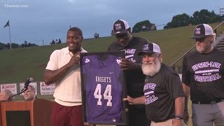 UpsonLee High School retires football star Travon Walkers jersey [upl. by Accem]