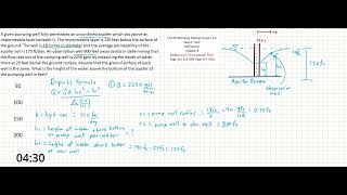 PE Exam Practice Problem 11 Water Resources  Pumping Well  Unconfined Aquifer  Groundwater Flow [upl. by Cirnek987]