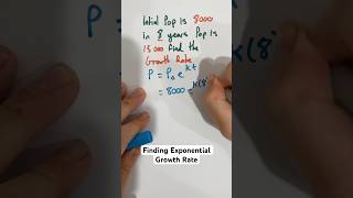 Finding the growth rate of a population math exponential logarithm algebra [upl. by Deb]