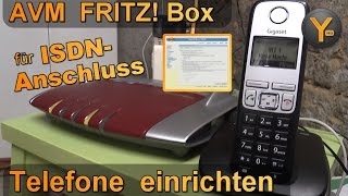 FRITZ Box 7490 Einrichtung eines Telefons zBGigaset am ISDNAnschluss [upl. by Meehan217]