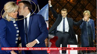 quotIndiscrétion inédite  que cache cette phrase de Brigitte à Emmanuel Macron quot [upl. by Miru922]