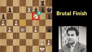 Brutal Finish  Mikhail Tal Vs Oll Lembit  Chess Tips Tricks Strategies And Tactics [upl. by Dorsey]