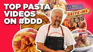 Top 15 Craziest DDD Pasta Videos with Guy Fieri  Diners DriveIns and Dives  Food Network [upl. by Debbie436]