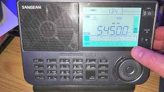 Sangean ATS909X2 Tuning 5000  6000 kHz Shortwave with MLA 30 loop antenna outdoors [upl. by Ydnab]