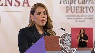 Evelyn Salgado en la Matutina con el Presidente informa los avances en la recuperación tras Otis [upl. by Alduino]