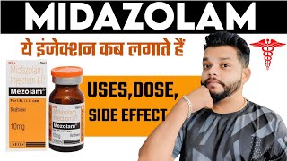 Midazaolam Injection UsesMechanism Of ActionContraindications amp Side Effects In Hindi  Mezolam [upl. by Bertsche]