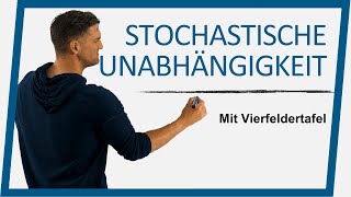 Stochastische Unabhängigkeit  Beispiel mit 4FelderTafel  Mathe by Daniel Jung [upl. by Ojyma]